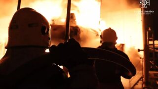 Uszkodzona infrastruktura energetyczna w obwodzie kijowskim po ataku rosyjskim